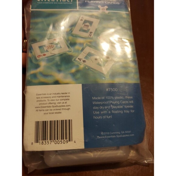 Pool Waterproof Playing Cards | Summer Game| Clear, 1 Deck New Unopened Suite - Picture 3 of 6